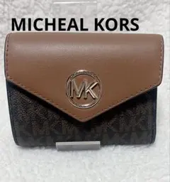 極美品 マイケルコース MICHEAL KORS お財布 三つ折り 総柄