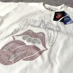 新品　ローリングストーンズ Tシャツ ラインストーン 白 M アベイル