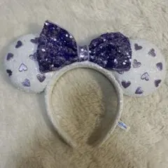 ディズニー　ミニーカチューチャスパンコール紫