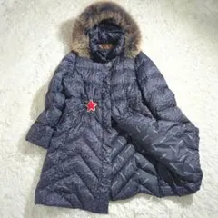 〈美品〉BALMAIN フォックスファー ダウンコート メタルプレート 3WAY