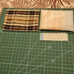 174 ハンドメイド　ポケットつきポケットティッシュケース　チェック