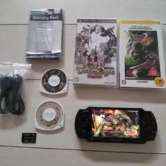極美品★psp3000本体★黒★新品バッテリー、ゲーム、メモリー、新品充電器付き