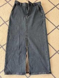 GUダークブルータイトスカート スリット入り