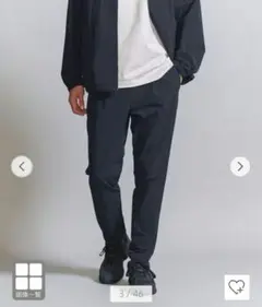 極美品★ユナイテッドアローズ　360°1プリーツ テーパード イージーパンツ M