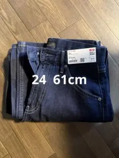 UNIQLO バギーカーブジーンズ　 24インチ(61センチ) 69 NAVYのサムネイル