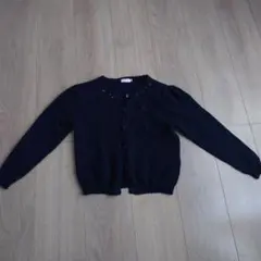 黒いカーディガン 140 ミキハウス　Ｂ品