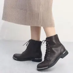 HEAL ME レースアップブーツ ダークブラウン 23cmのサムネイル