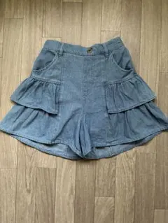 フリル付きデニムショートパンツ 130 美品