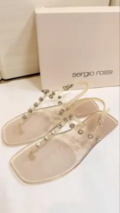 【新品】Sergio Rossi PVC ビジュー サンダル 37 サイズのサムネイル