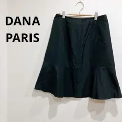 DANA PARIS/ダナパリ スカート 膝丈 フレア 黒 日本製 XL 大きめのサムネイル