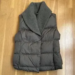 ラルフローレン　ダウンベスト　S　黒　ニットショールカラー　ダウン　カシミヤ ラルフローレン ダウンベスト S 黒 ニットショールカラー ダウン