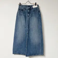UNIQLO ユニクロ　デニム　スカート　ロング　ブルー　新品　タグ付き　M