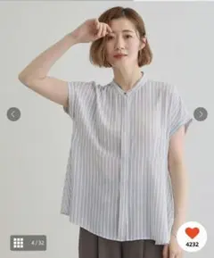 grove　きちんと感もこなれ感も1枚で叶う　優秀ペプラムシャツブラウス