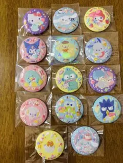 【全14種類】サンリオキャラクターズ刺繍缶バッジ２　コンプリートセット完売品