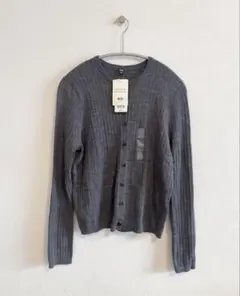 ★新品タグ付｜ユニクロ｜エクストラファインメリノウール ショートカーディガン L