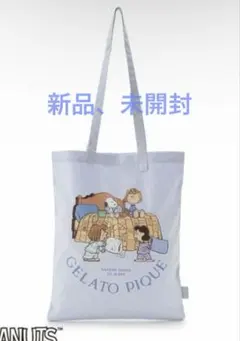 新品 【PEANUTS】オリジナルアート トートバッグ ブルー