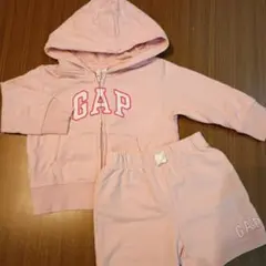 BabyGAP ピンク パーカー・ショートパンツセット 18-24ヶ月