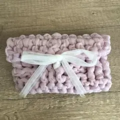 【フェアリア】リボンポーチ / ペンケース / ハンドメイド/かぎ編み