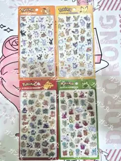 韓国公式　ポケモン　ボンボンドロップシール　 4枚セット　Pokémon