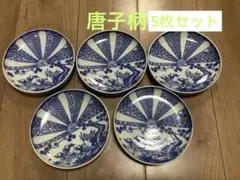 唐子柄 小皿　5枚セット