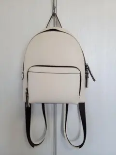 リュック本革/オフホワイト/美品