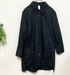 SWANLAKE 長袖シャツ チュニック丈 ブラック F