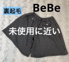 未使用に近い　BeBe 裏起毛　ハーフパンツ 150 キッズ　ブラック　子供服