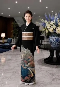 美品❇️現代の名工和田光正 金彩友禅 服部織物謹製袋帯 5つ紋 フル