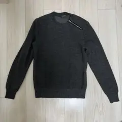 メンズビギ 襟ファスナークルーネックニット