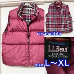 極美品✨L.L.Bean レディースリバーシブルダウンベスト L