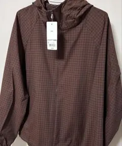 Lサイズ ポケッタブルUVカットパーカー ブラウン