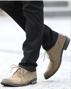 MENZ STYLE ムラスエード チャッカブーツ M ベージュ