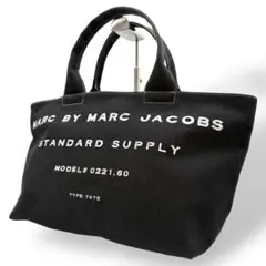 マークバイマークジェイコブス トートバッグ 腕掛け キャンバス ブラック ロゴ