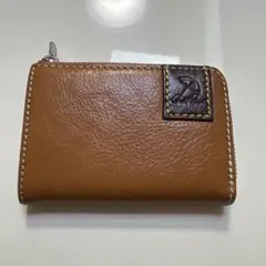 ブラウンレザー コインケース ファスナー付き
