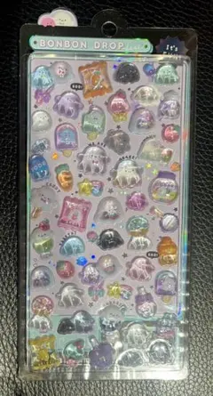 【即日発送 正規品】ボンボンドロップシール オリジナル うさぎ しろくろ