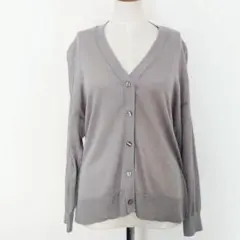 KEYUCA ケユカ ラメニットシアーニットＶネックカーディガン