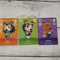 あつまれどうぶつの森 amiiboカード 3枚セットつねきち ×2 DJ K.K