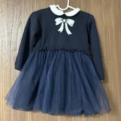 kate spade 半袖ワンピース 90cm ネイビー/ホワイト　新品未使用 オンラインベビー・キッズ - kate spade 半袖ワンピース 90cm