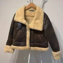 【新品未使用】ZARAボアムートンライダースジャケット