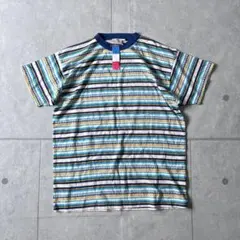 00s swagger stripe border tee ストライプ 黄 青 - メルカリ