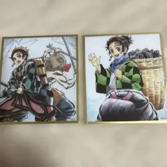 鬼滅の刃　アクリル色紙　炭治郎　伊之助