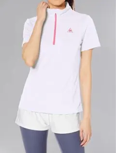 Le coq sportifレディースハーフジップアップ半袖シャツ　新品未使用のサムネイル