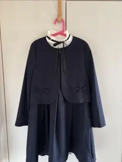 ネイビー フォーマル ジャケット ワンピース ブラウスセットアップ