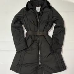 MONCLER ヴェロニク　ダウンコート　Aライン　ファーコトー　ラビットファー