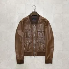 希少GUCCI ライダース GUCCI 1426 Brown Clear Narrow Rectangular Logo Gg1426S Unisex