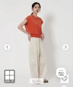 BEAUTY&YOUTH Vネック フレンチスリーブ ニットのサムネイル