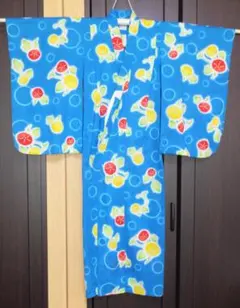 ジュニア浴衣★朝顔水玉柄★size１２０～１３０