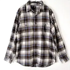 ユニクロ UNIQLO フランネルシャツ 長袖 チェック柄 カジュアル　秋冬