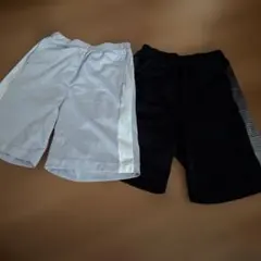 shi様専用✴︎グレー・ブラック サイドストライプ ハーフパンツ 110cm