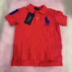 【タグ付き新品】100/3Tラルフローレン　ビッグポロ刺繍シャツ　ポロシャツ
